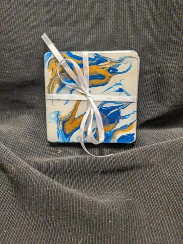 Acrylic Pour Coasters by Liz Redding